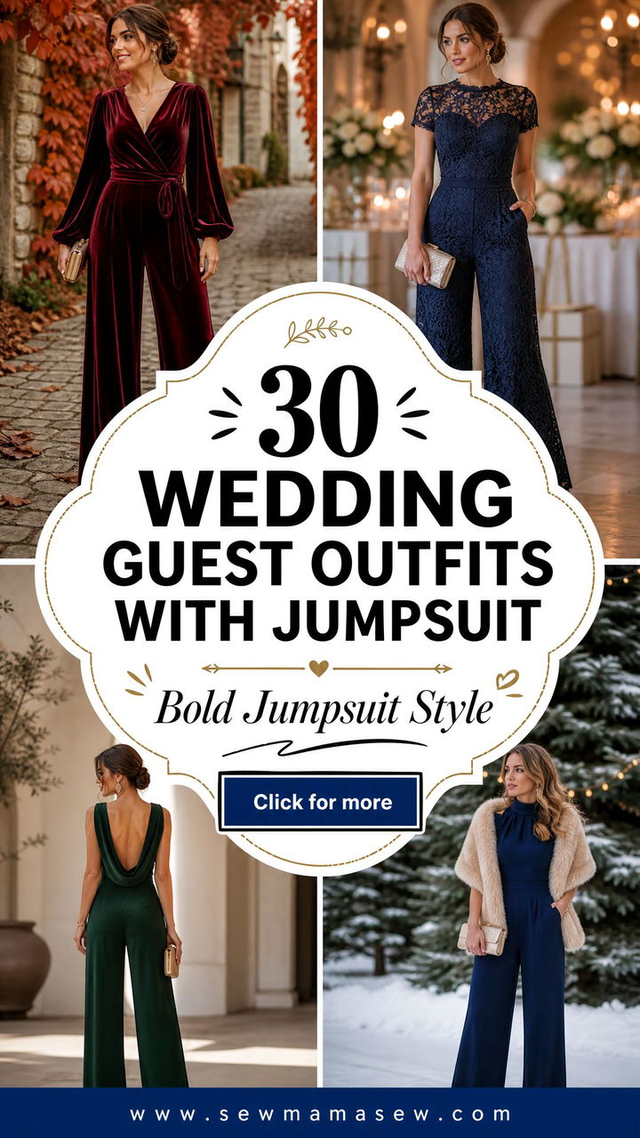 30 Wedding Guest Outfits With Jumpsuit Styles - 30 Wedding Guest Outfits With Jumpsuit Styles