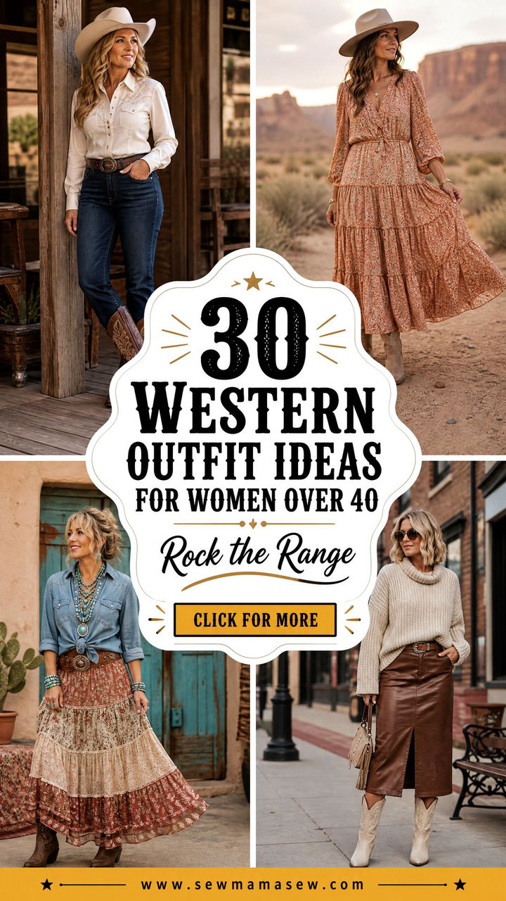 30 Western Outfit Ideas for Women Over 40 to Rock - 30 Western Outfit Ideas for Women Over 40 to Rock