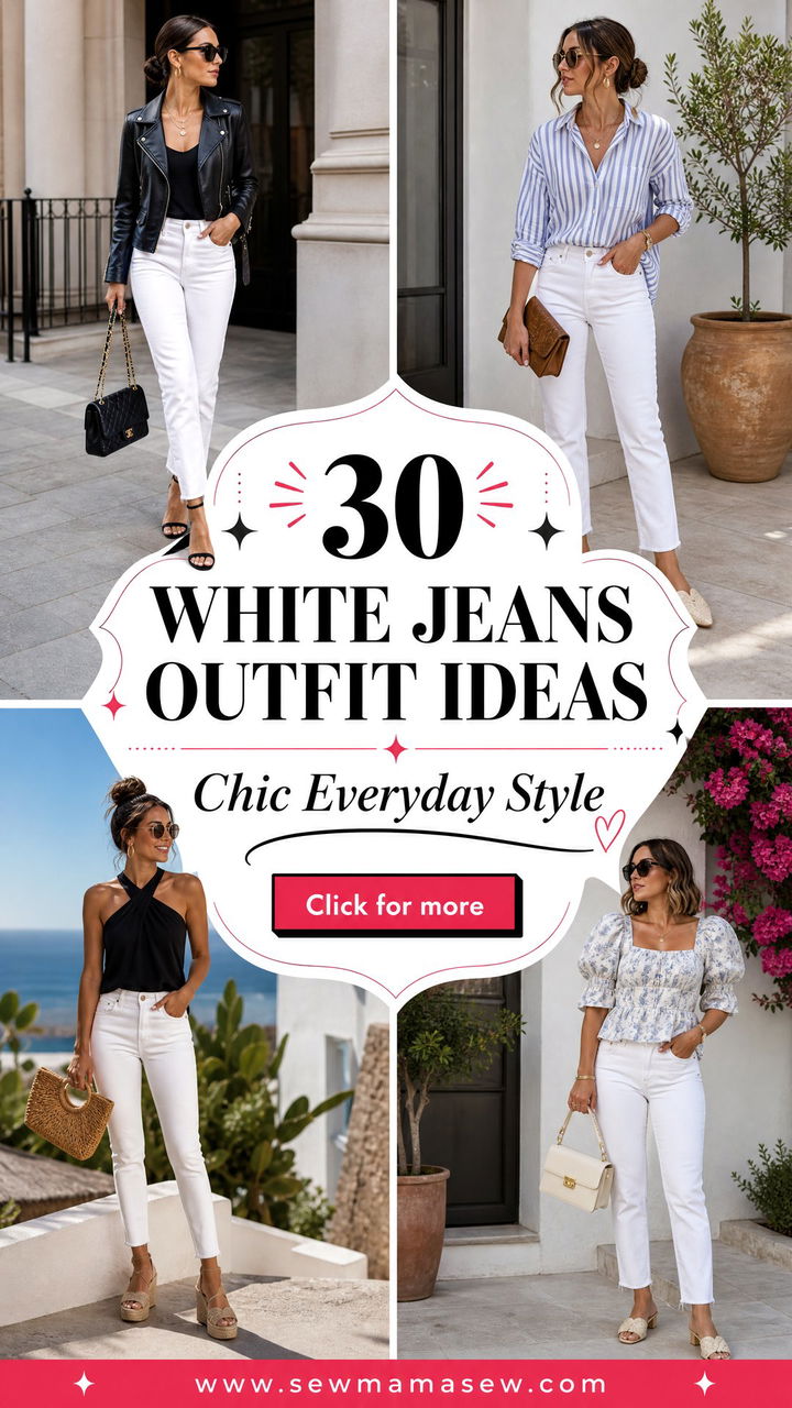 30 White Jeans Outfit Ideas for Women to Try Now - 30 White Jeans Outfit Ideas for Women to Try Now