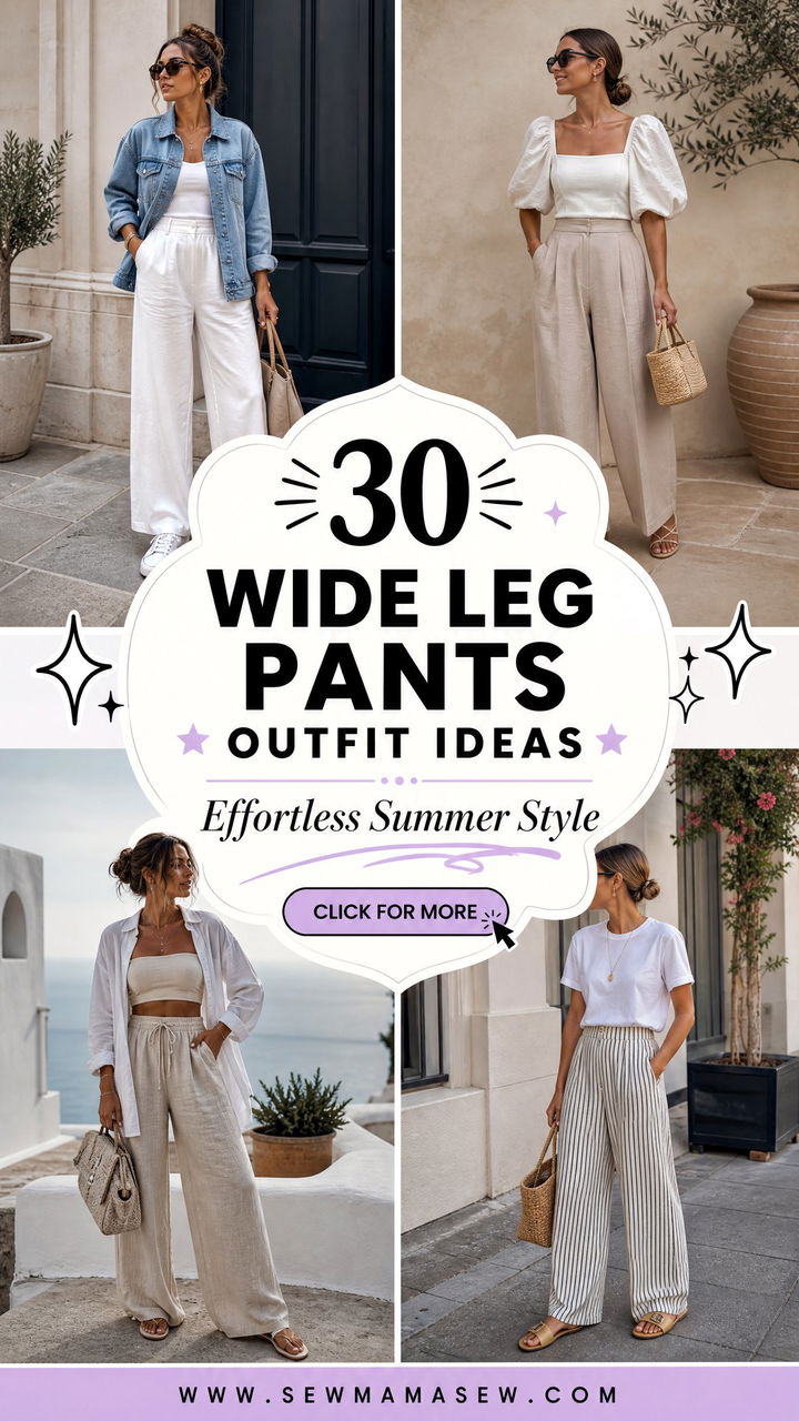 30 Wide Leg Pants Outfit Ideas for Summer Style - 30 Wide Leg Pants Outfit Ideas for Summer Style