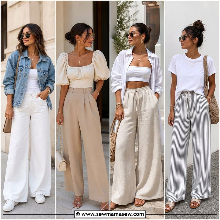 30 Wide Leg Pants Outfit Ideas for Summer Style