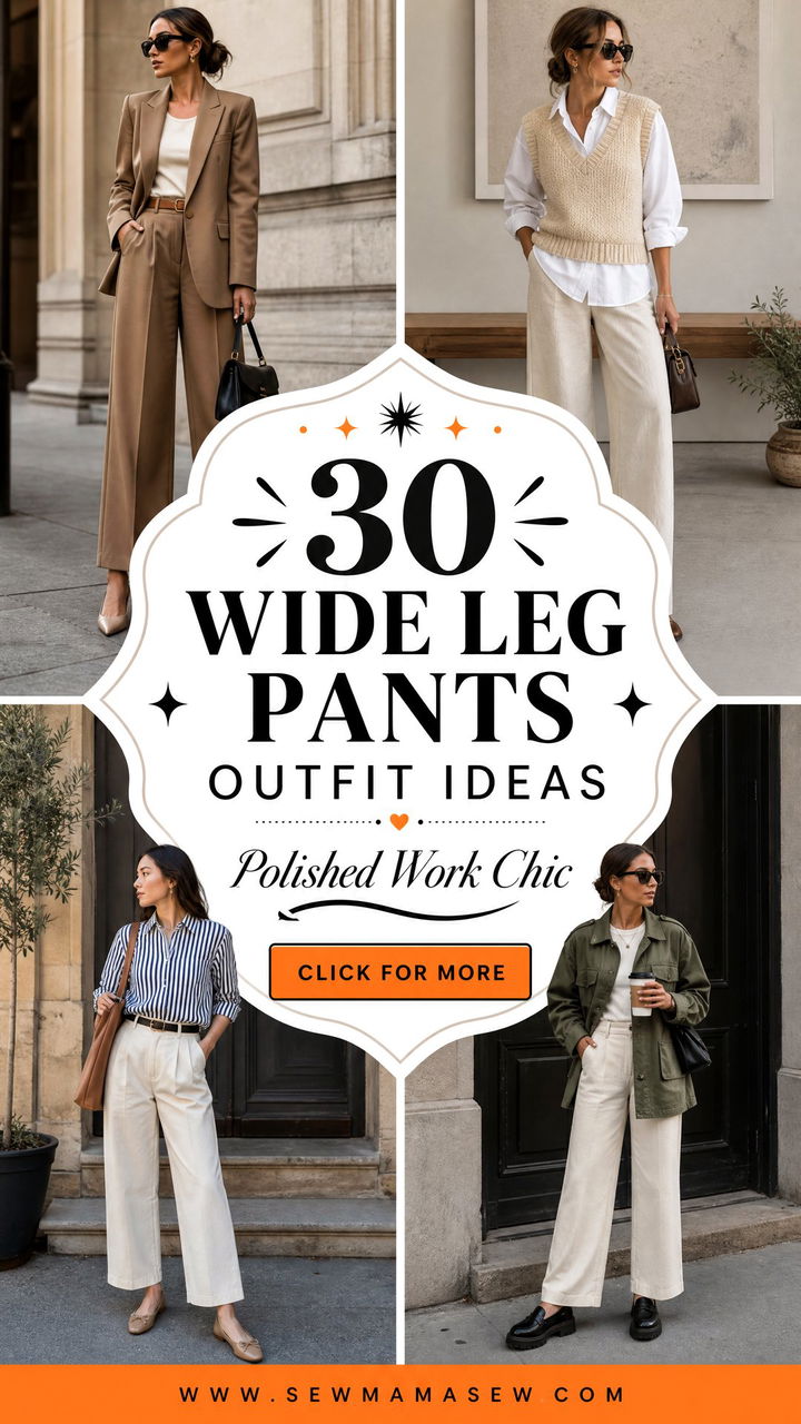 30 Wide Leg Pants Outfit Ideas for Work Chic - 30 Wide Leg Pants Outfit Ideas for Work Chic