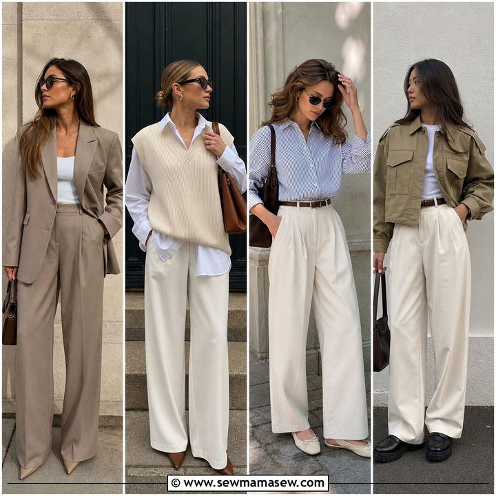 30 Wide Leg Pants Outfit Ideas for Work Chic