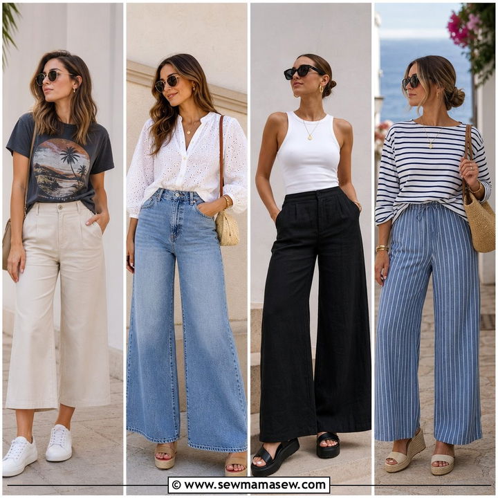 30 Wide Leg Trousers Outfit Ideas for Summer