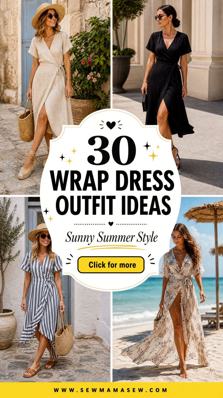 30 Wrap Dress Outfit Ideas for Summer to Try Now - 30 Wrap Dress Outfit Ideas for Summer to Try Now