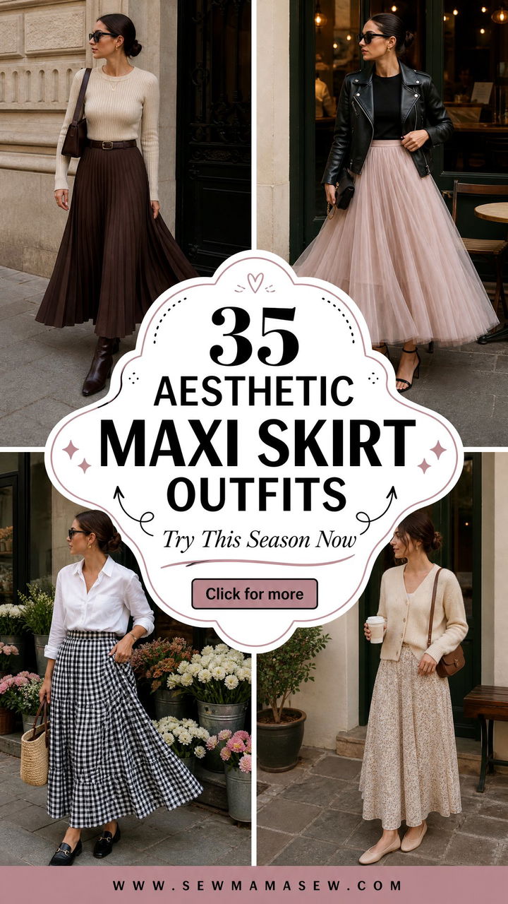 35 Aesthetic Maxi Skirt Outfits to Try This Season - 35 Aesthetic Maxi Skirt Outfits to Try This Season