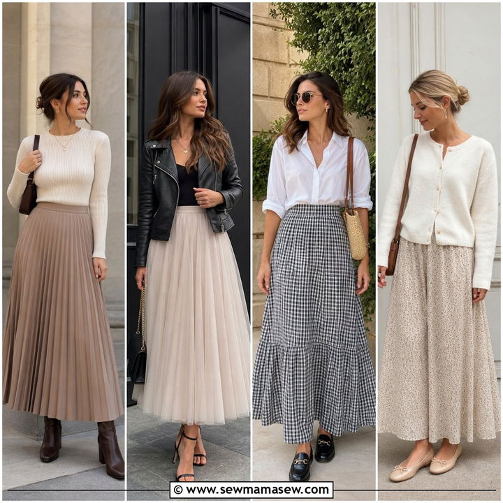 35 Aesthetic Maxi Skirt Outfits to Try This Season