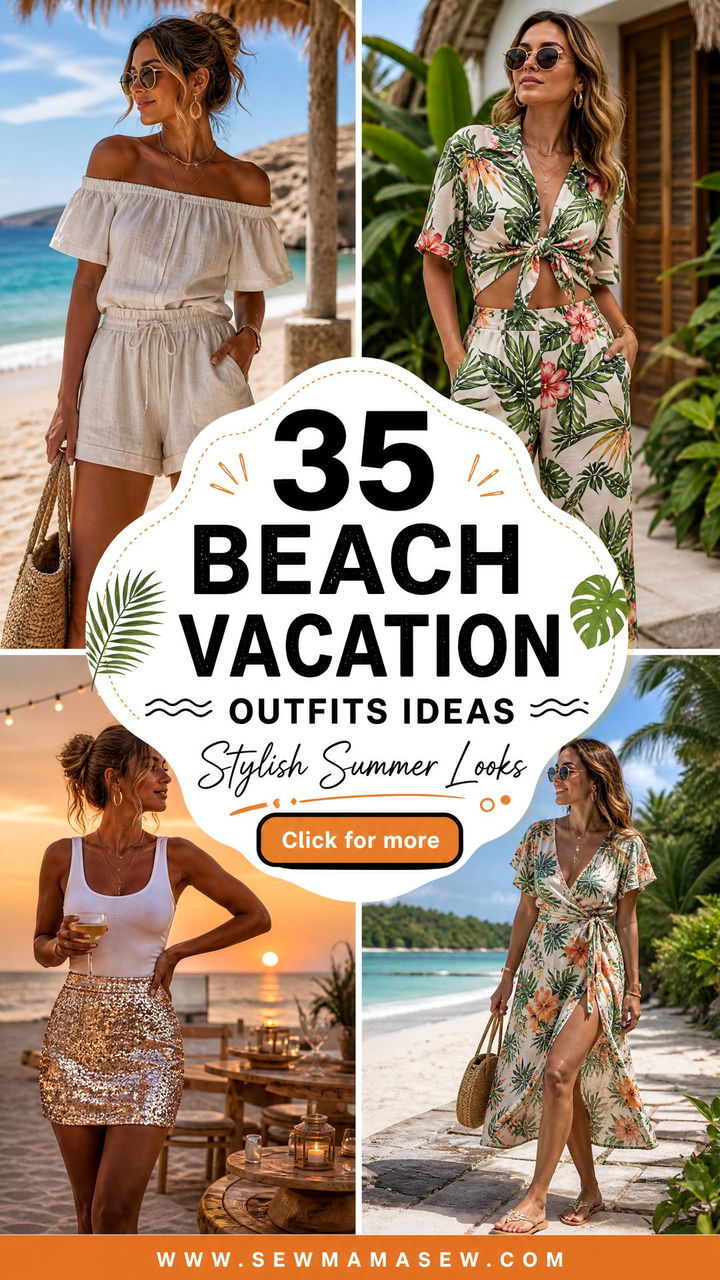 35 Beach Vacation Outfits Ideas Stylish Summer Looks - 35 Beach Vacation Outfits Ideas: Stylish Summer Looks