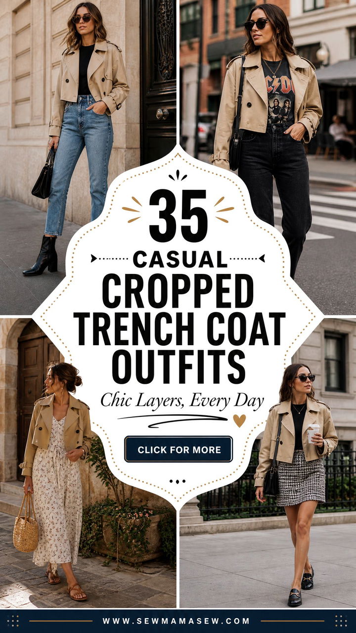 35 Casual Cropped Trench Coat Outfits to Try Now - 35 Casual Cropped Trench Coat Outfits to Try Now