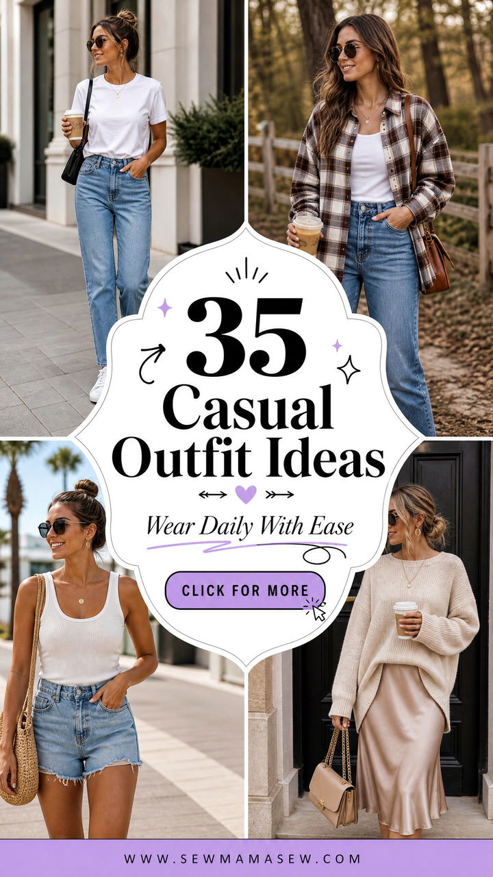 35 Casual Outfit Ideas for Women to Wear Daily - 35 Casual Outfit Ideas for Women to Wear Daily