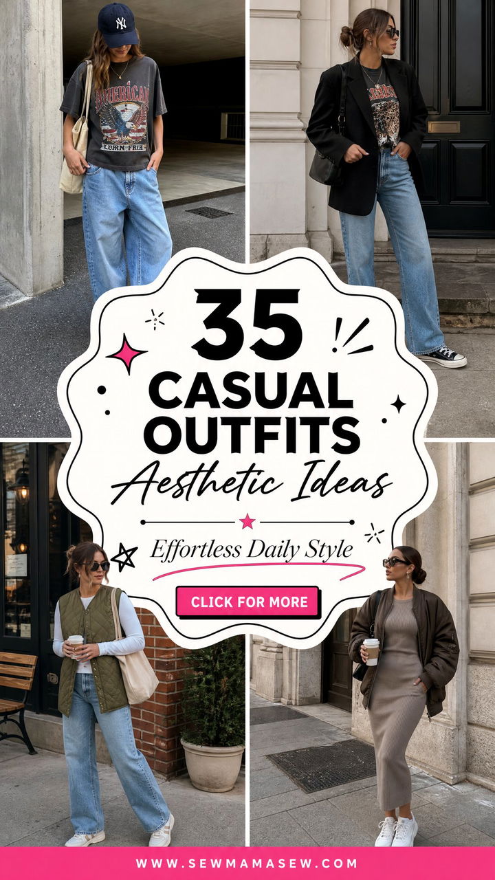 35 Casual Outfits Aesthetic Ideas for Effortless Style - 35 Casual Outfits Aesthetic Ideas for Effortless Style