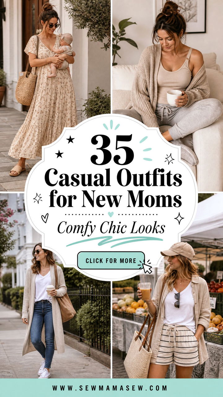 35 Casual Outfits for New Moms Comfy and Chic Looks - 35 Casual Outfits for New Moms: Comfy & Chic Looks