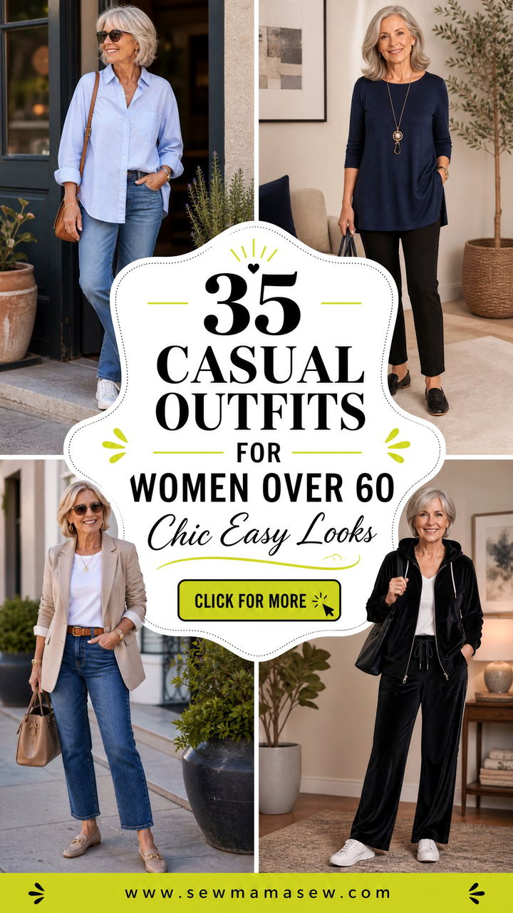 35 Casual Outfits for Women Over 60 Chic and Easy - 35 Casual Outfits for Women Over 60: Chic & Easy