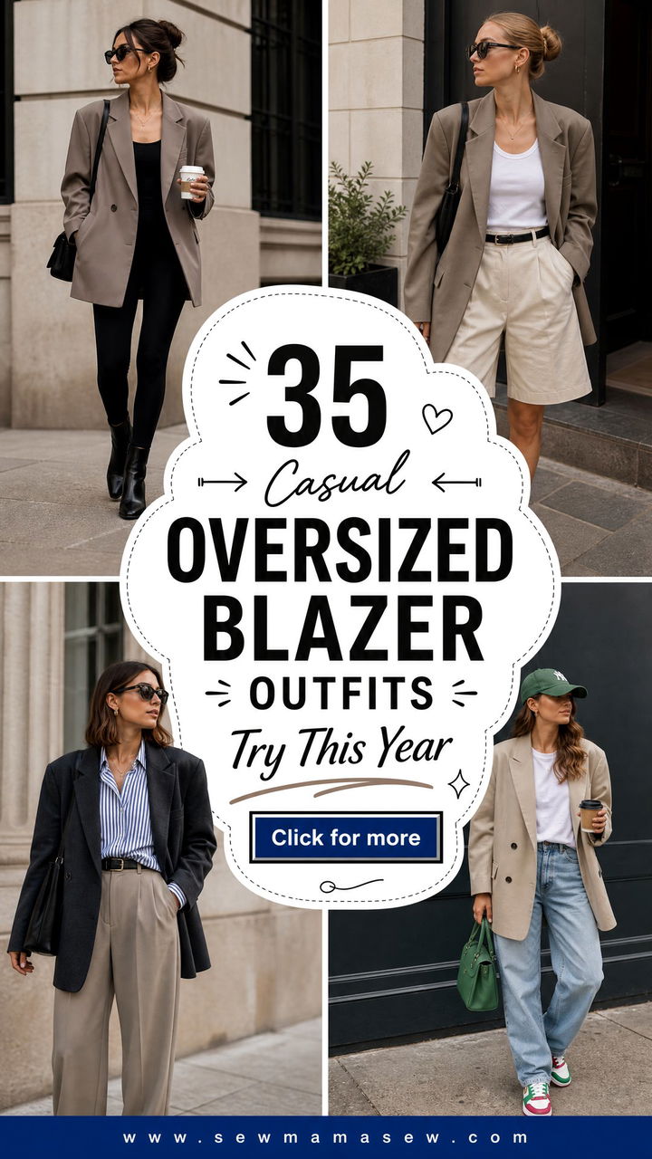 35 Casual Oversized Blazer Outfits to Try This Year - 35 Casual Oversized Blazer Outfits to Try This Year