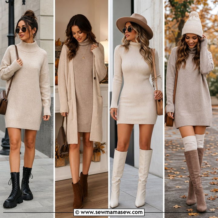35 Casual Sweater Dress Outfits for Cozy Chic Style