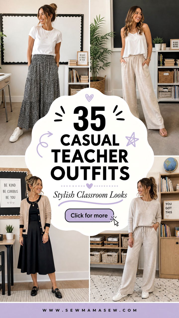 35 Casual Teacher Outfits Stylish and Comfy Classroom Looks - 35 Casual Teacher Outfits: Stylish & Comfy Classroom Looks
