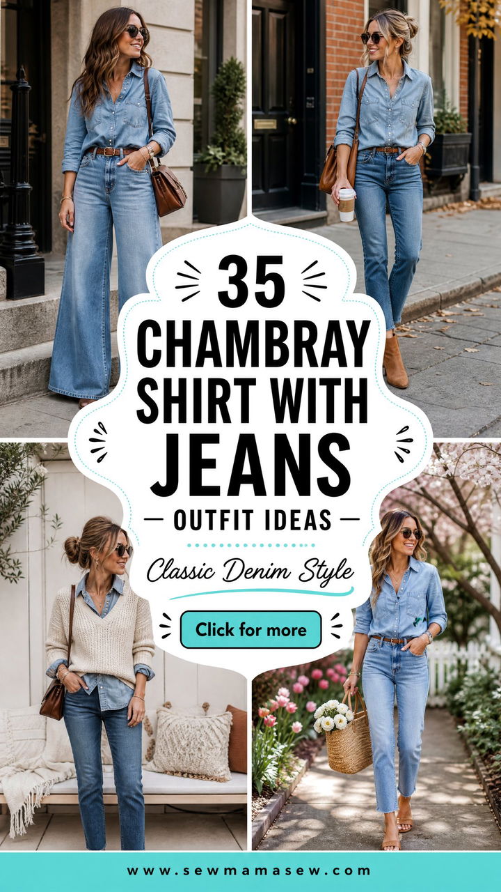 35 Chambray Shirt With Jeans Outfit Ideas to Try Now - 35 Chambray Shirt With Jeans Outfit Ideas to Try Now