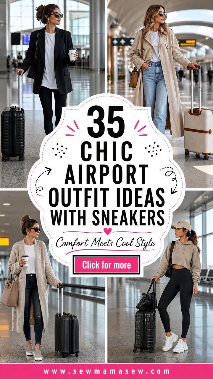 35 Chic Airport Outfit Ideas With Sneakers for Comfort - 35 Chic Airport Outfit Ideas With Sneakers for Comfort