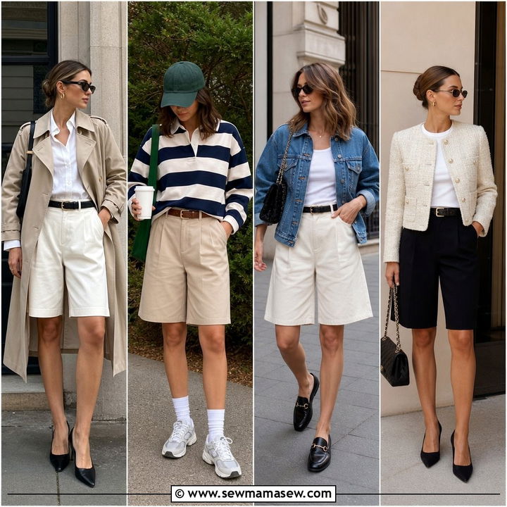35 Chic Bermuda Shorts Outfit Ideas for Women