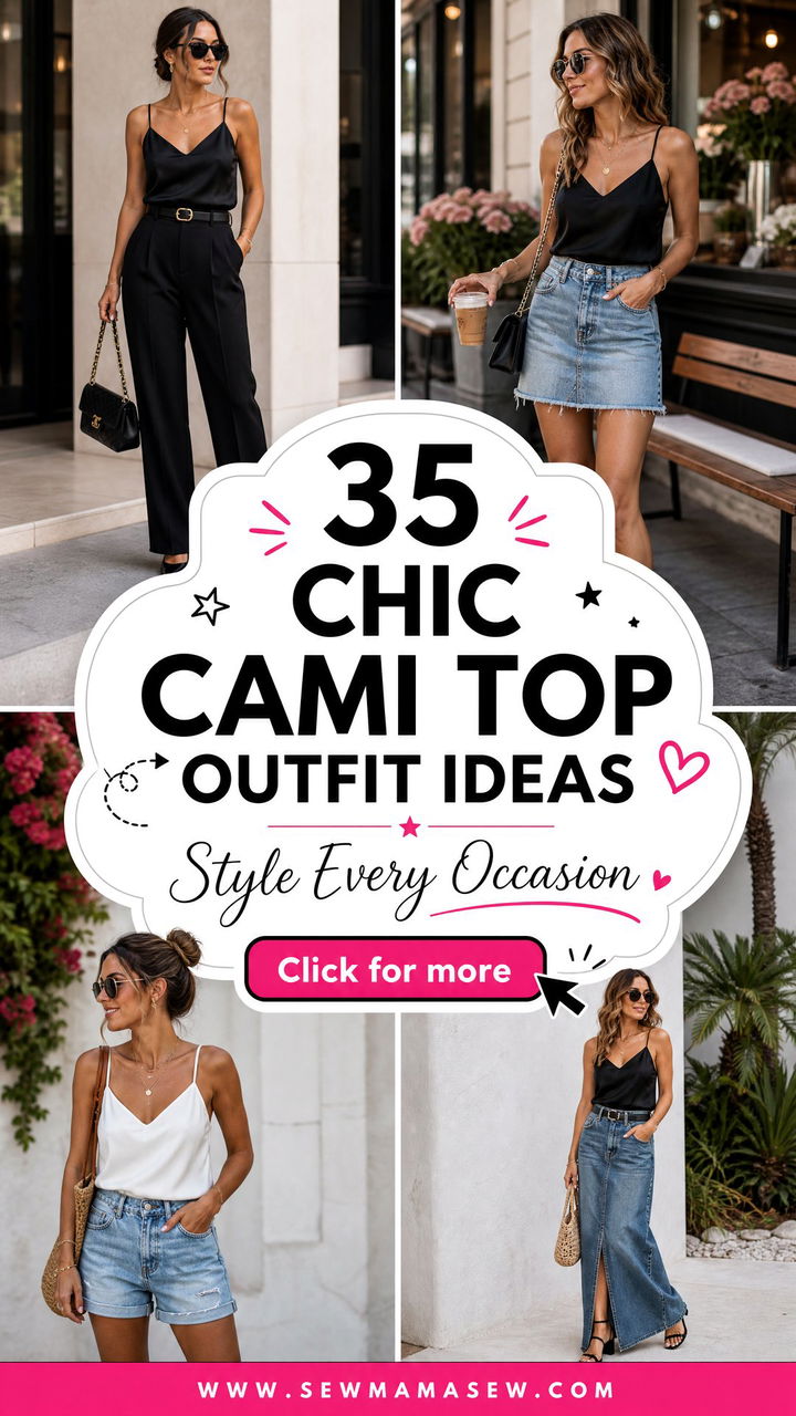 35 Chic Cami Top Outfit Ideas for Every Occasion - 35 Chic Cami Top Outfit Ideas for Every Occasion