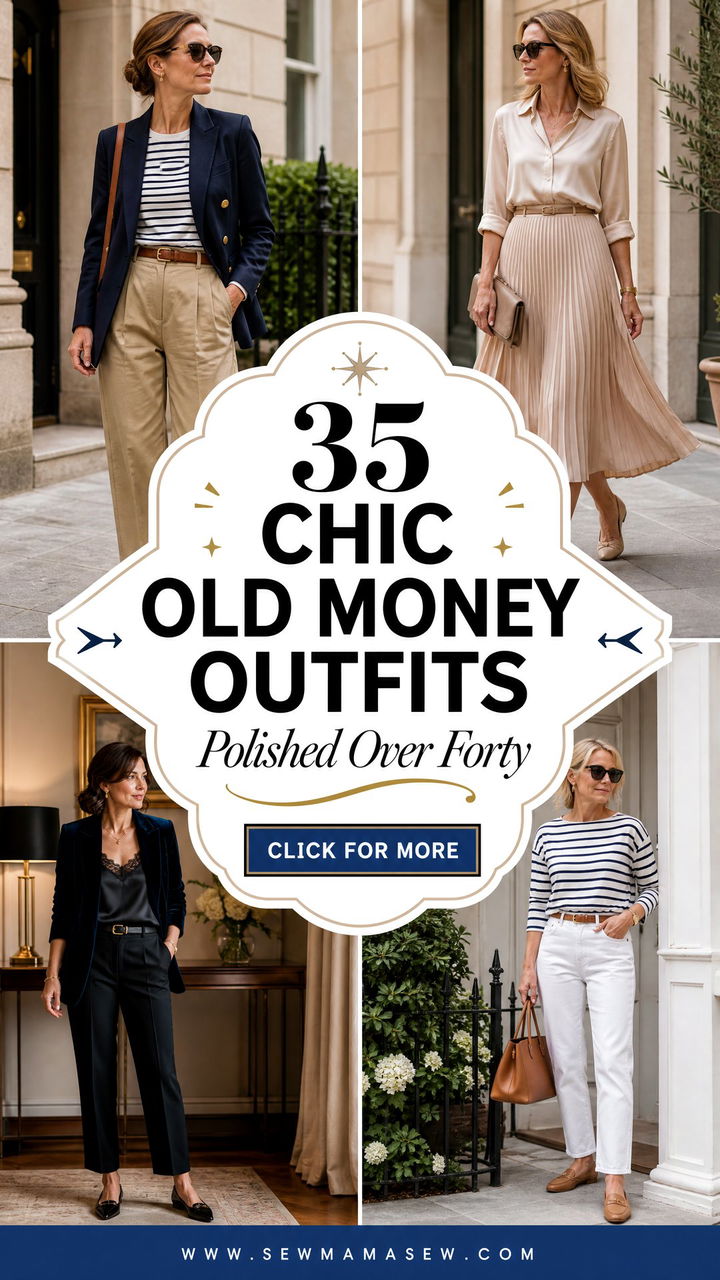35 Chic Old Money Outfits for Women Over 40 - 35 Chic Old Money Outfits for Women Over 40