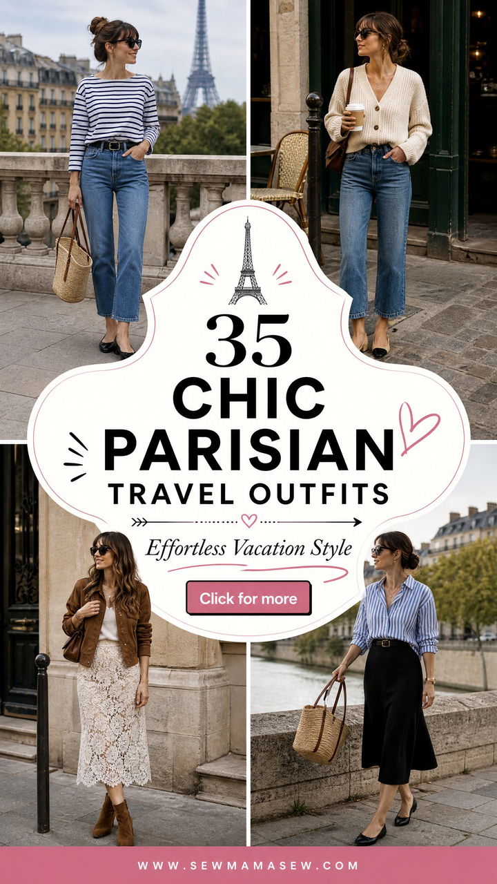 35 Chic Parisian Travel Outfits for Effortless Vacation Style - 35 Chic Parisian Travel Outfits for Effortless Vacation Style