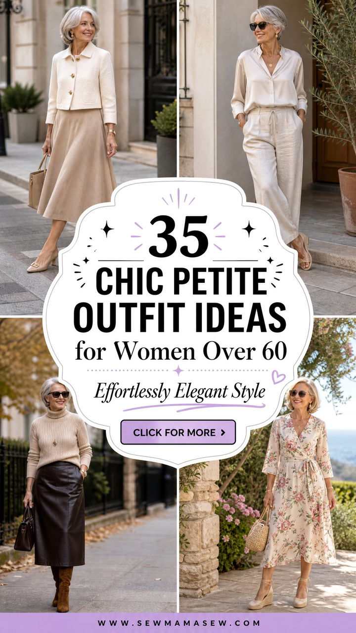 35 Chic Petite Outfit Ideas for Women Over 60 - 35 Chic Petite Outfit Ideas for Women Over 60