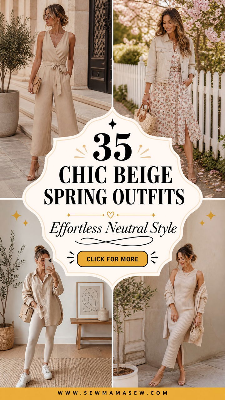 35 Chic Spring Outfits in Beige for Effortless Style - 35 Chic Spring Outfits in Beige for Effortless Style