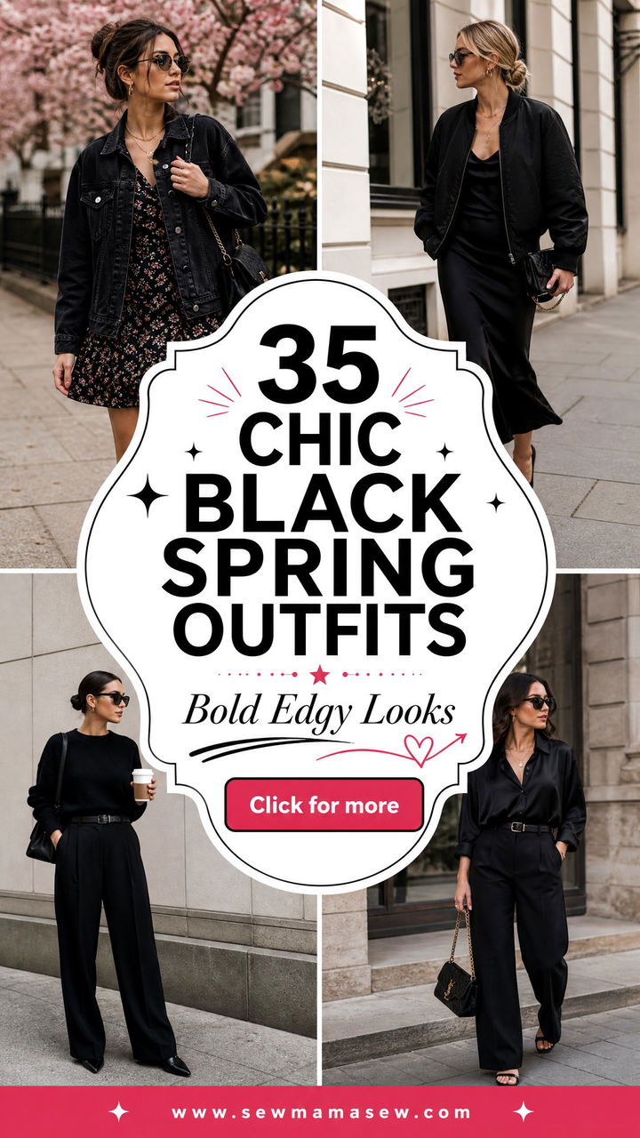 35 Chic Spring Outfits in Black to Style Right Now - 35 Chic Spring Outfits in Black to Style Right Now