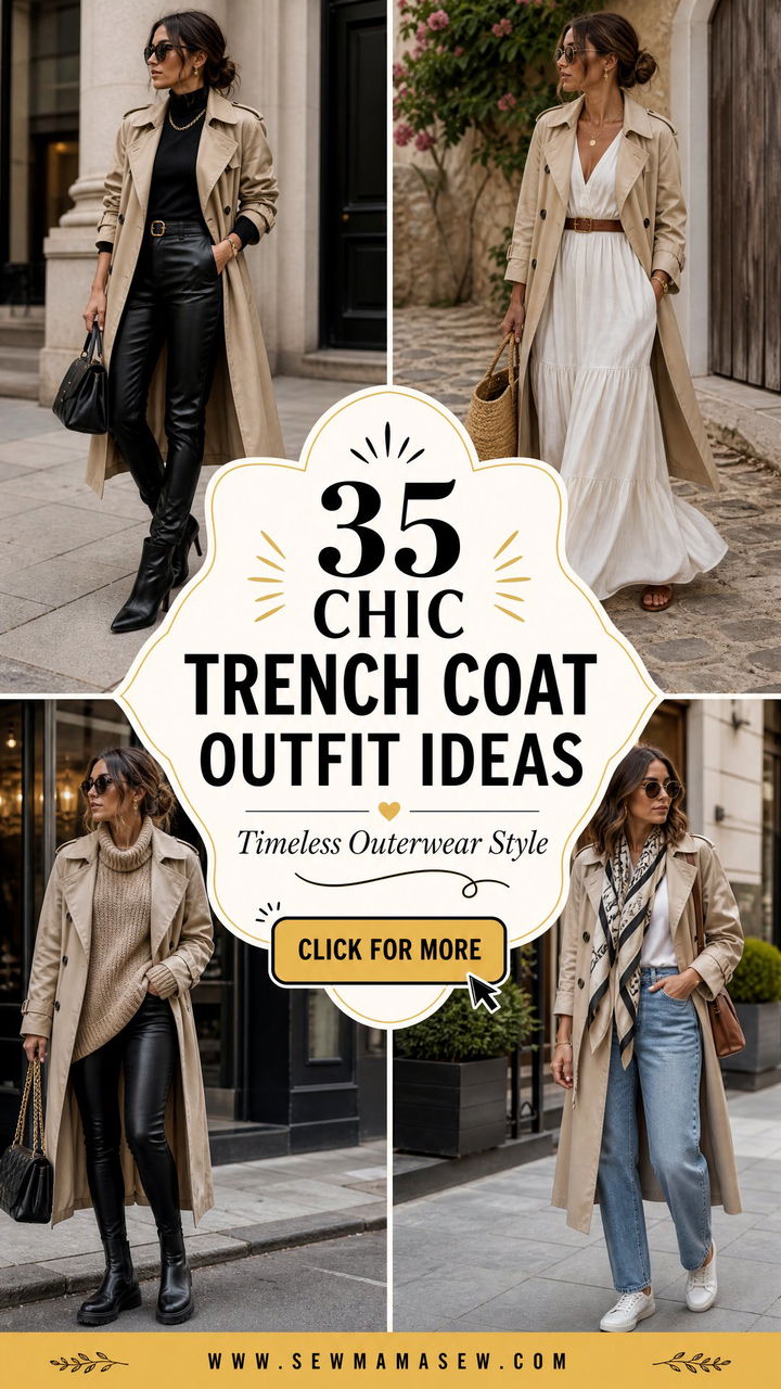 35 Chic Trench Coat Outfit Ideas for Women - 35 Chic Trench Coat Outfit Ideas for Women