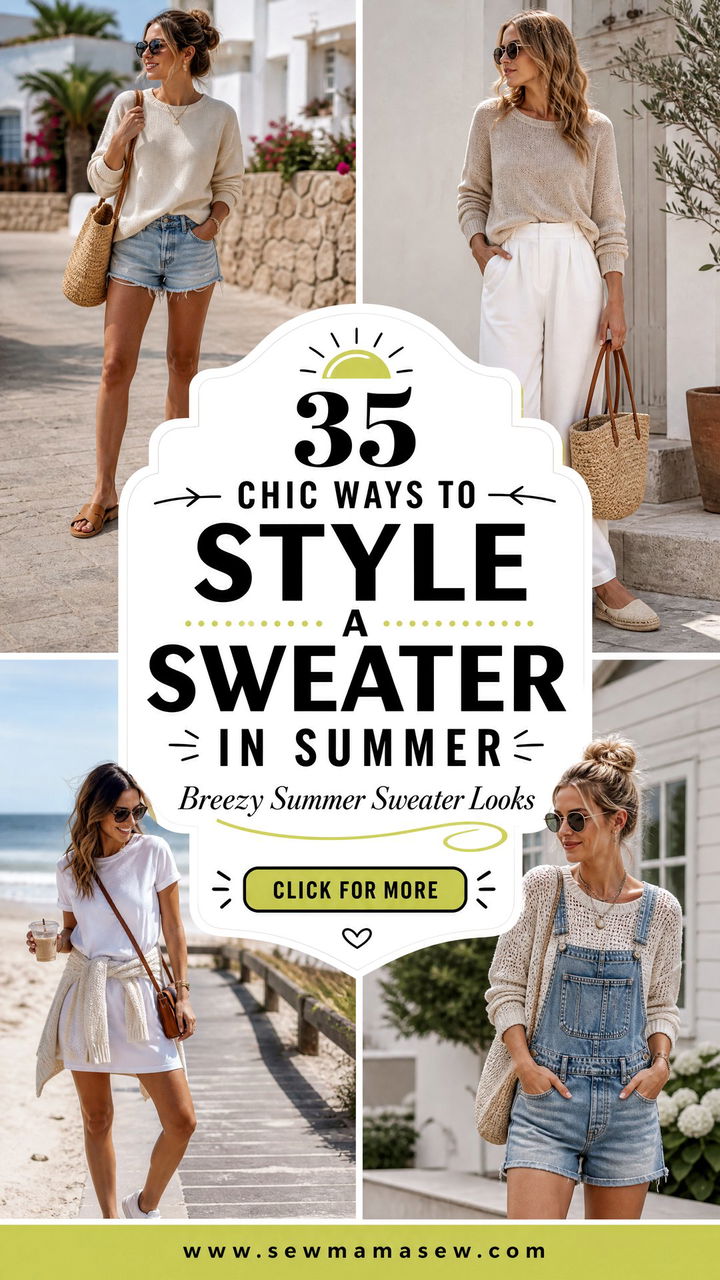 35 Chic Ways How to Style a Sweater in Summer - 35 Chic Ways: How to Style a Sweater in Summer