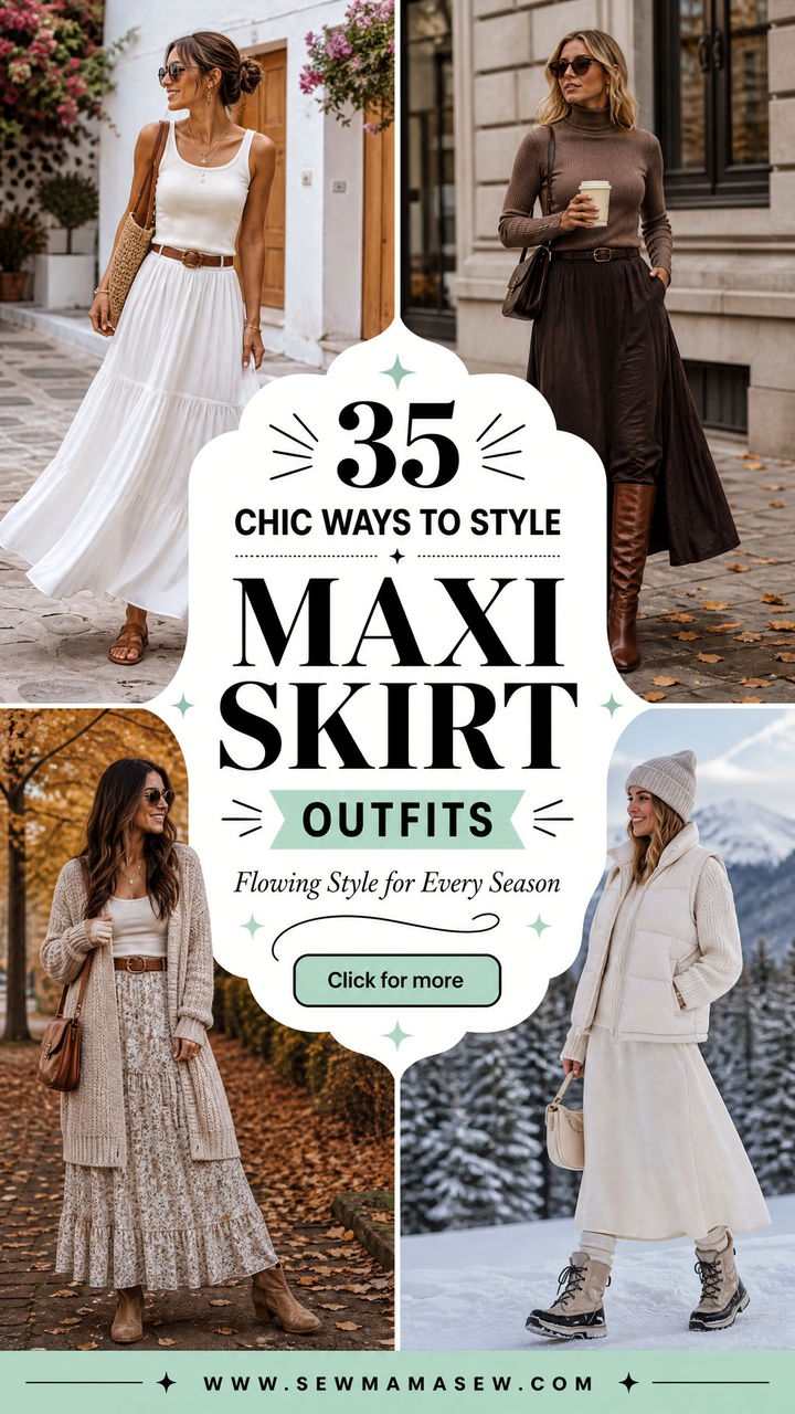 35 Chic Ways on How to Style Maxi Skirt Outfits - 35 Chic Ways on How to Style Maxi Skirt Outfits