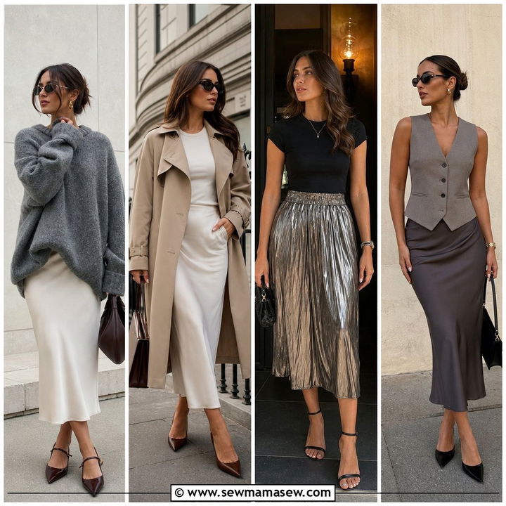 35 Chic Ways on How to Style Midi Skirt Outfits