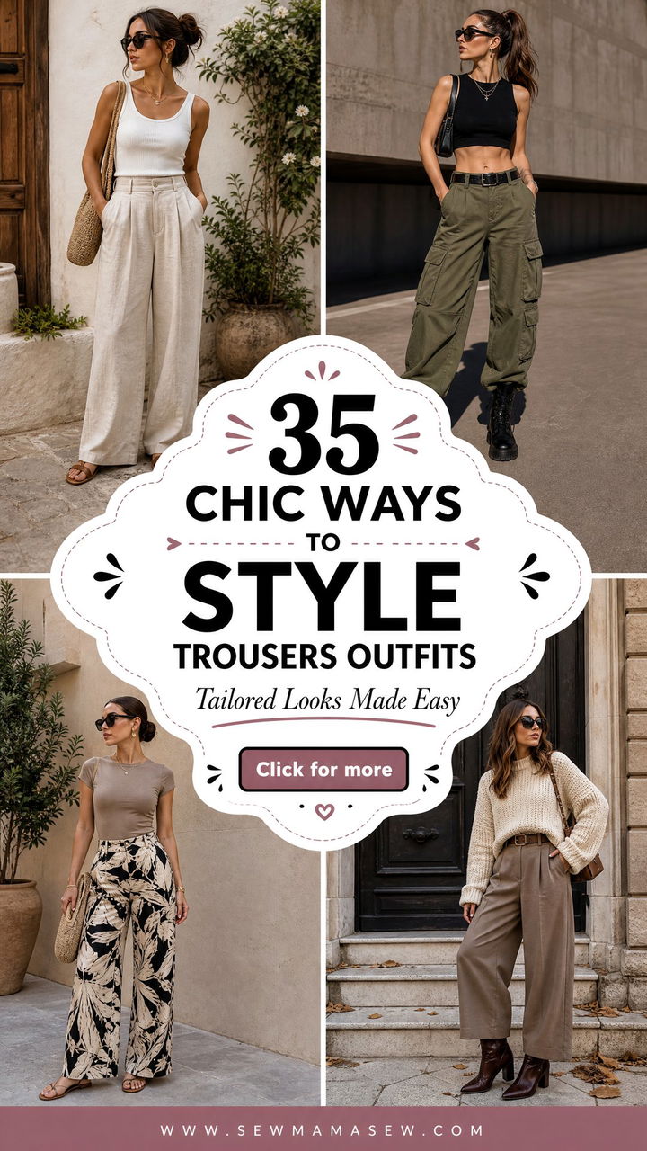 35 Chic Ways on How to Style Trousers Outfits - 35 Chic Ways on How to Style Trousers Outfits