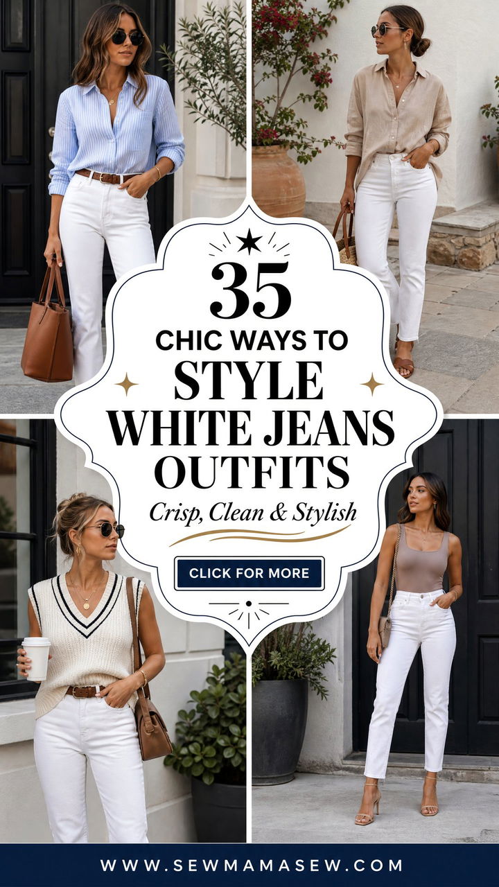 35 Chic Ways on How to Style White Jeans Outfits - 35 Chic Ways on How to Style White Jeans Outfits