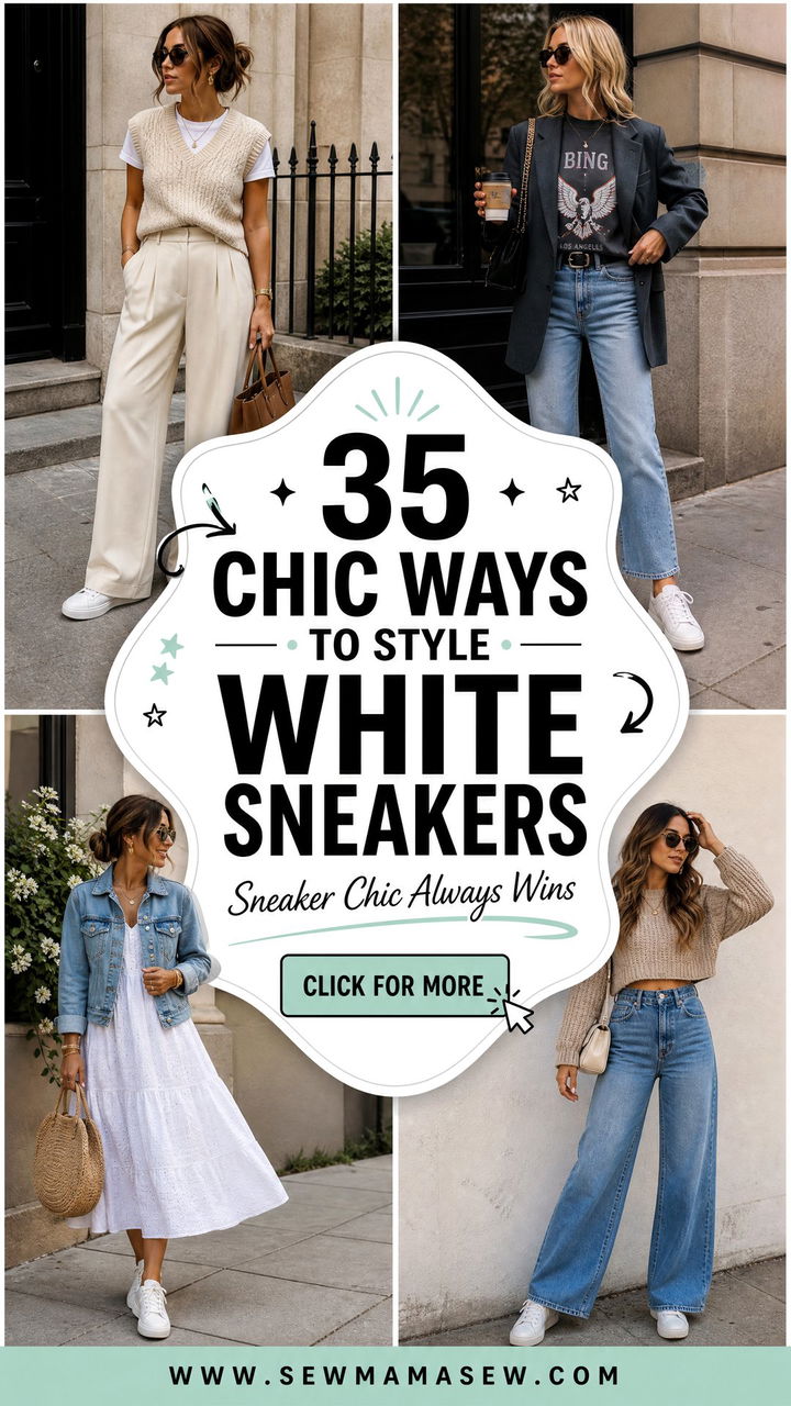 35 Chic Ways on How to Style White Sneakers - 35 Chic Ways on How to Style White Sneakers