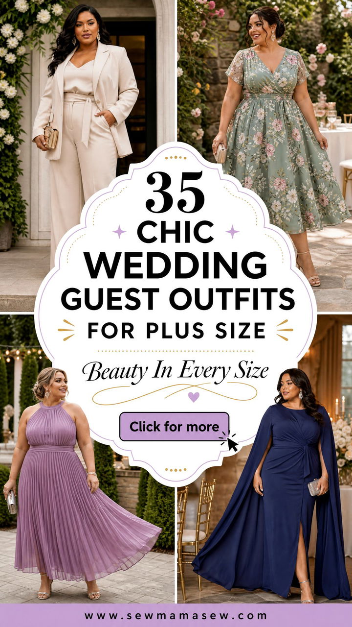 35 Chic Wedding Guest Outfits for Plus Size Beauties - 35 Chic Wedding Guest Outfits for Plus Size Beauties
