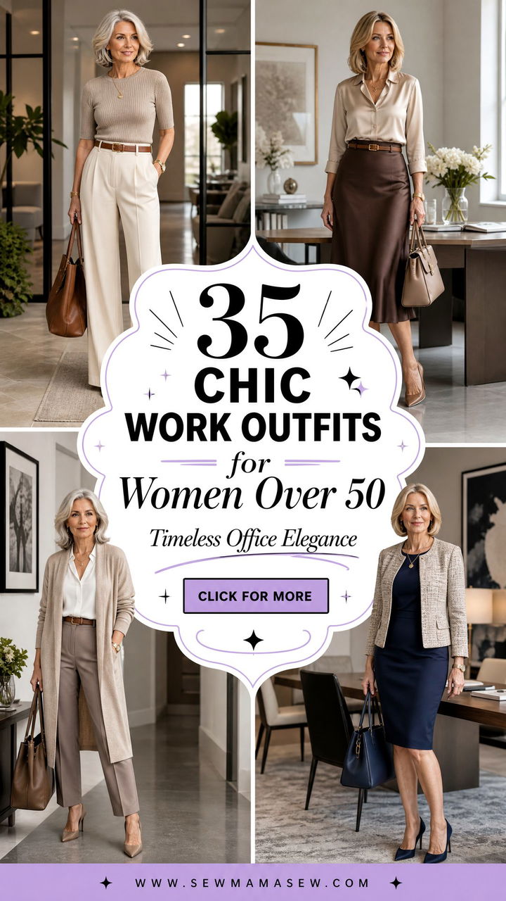 35 Chic Work Outfits for Women Over 50 to Inspire You - 35 Chic Work Outfits for Women Over 50 to Inspire You