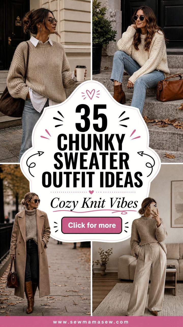 35 Chunky Sweater Outfit Ideas for Women to Try Now - 35 Chunky Sweater Outfit Ideas for Women to Try Now