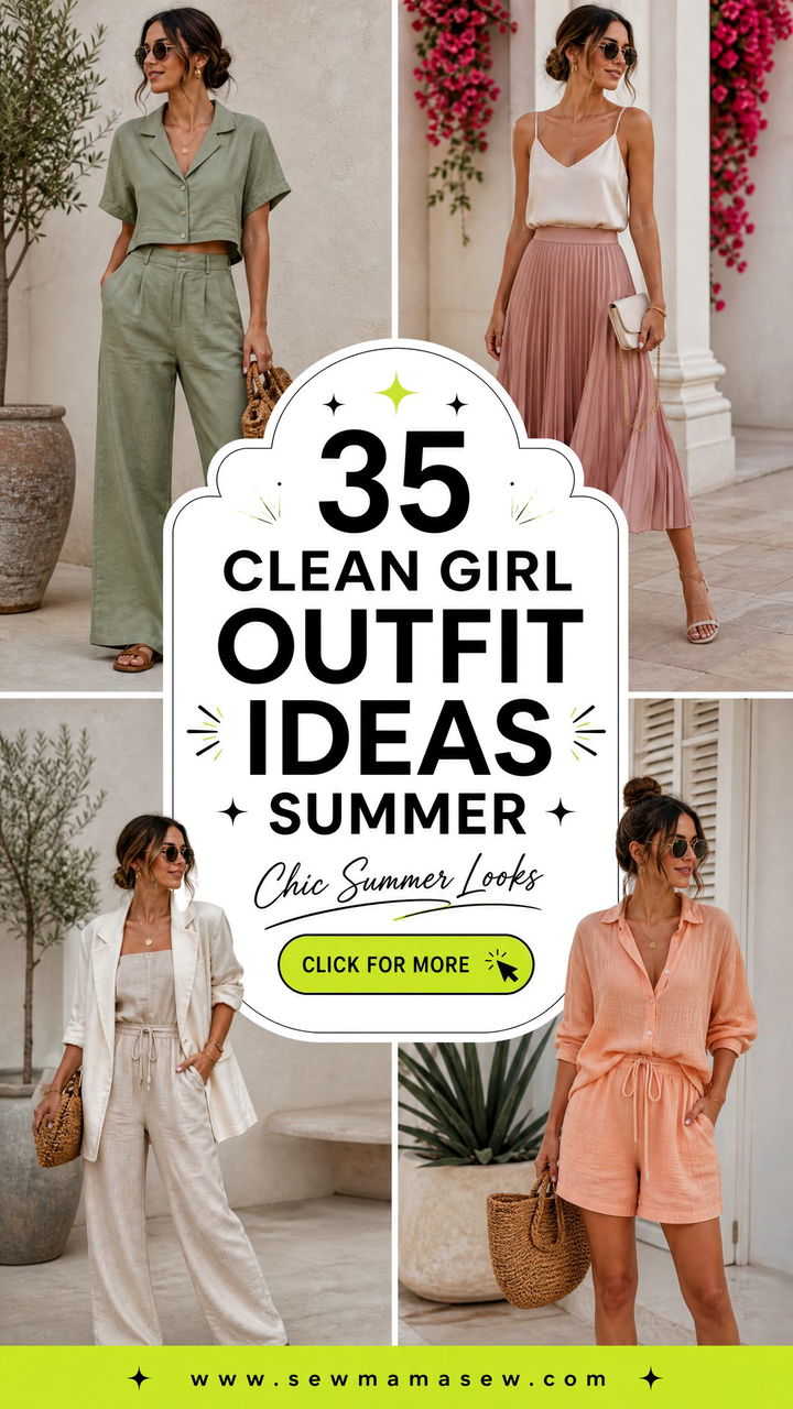 35 Clean Girl Outfit Ideas Summer 2026 for Chic Looks - 35 Clean Girl Outfit Ideas Summer 2026 for Chic Looks
