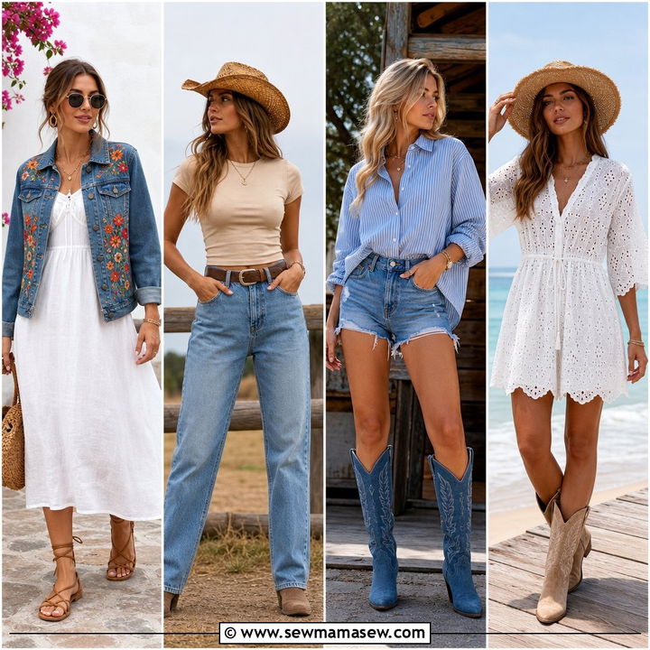 35 Coastal Cowgirl Outfits: Western Beach Style Inspo