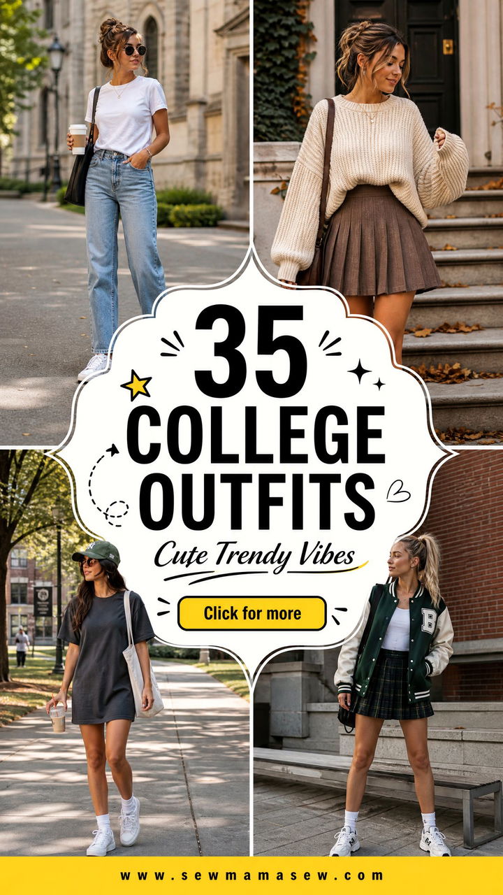 35 College Outfits for Women Cute and Trendy Ideas - 35 College Outfits for Women: Cute and Trendy Ideas