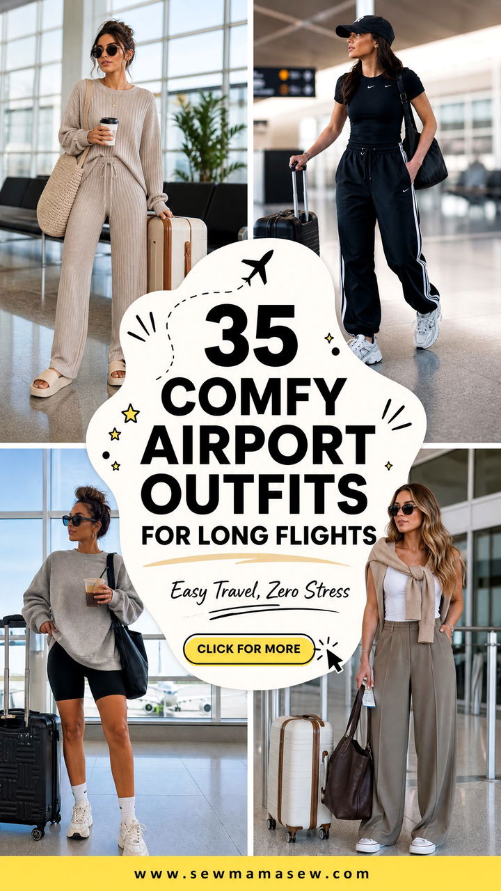 35 Comfy Airport Outfits for Long Flights and Easy Travel - 35 Comfy Airport Outfits for Long Flights & Easy Travel