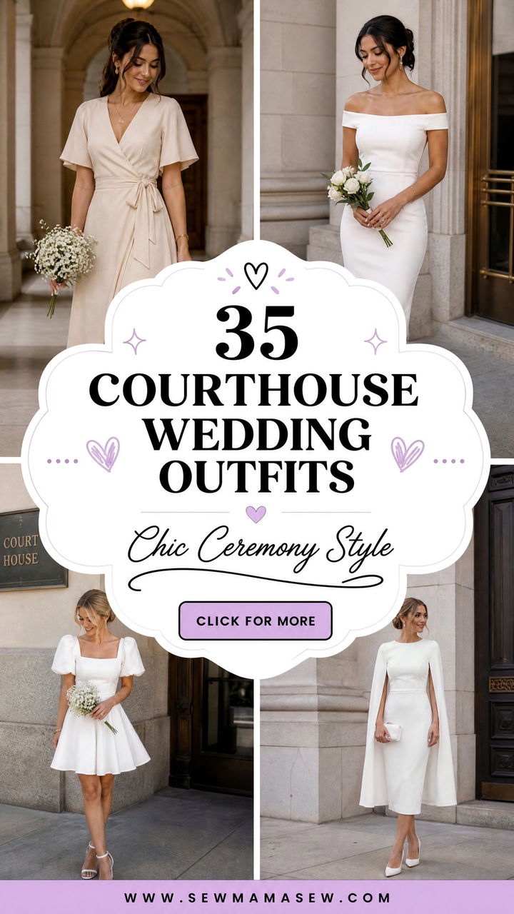 35 Courthouse Wedding Outfits for a Chic Ceremony - 35 Courthouse Wedding Outfits for a Chic Ceremony
