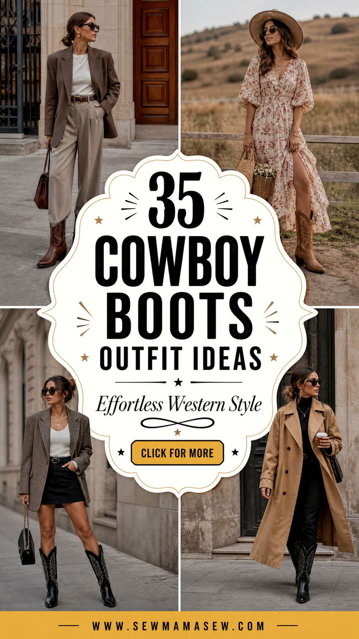 35 Cowboy Boots Outfit Ideas for Effortless Western Style - 35 Cowboy Boots Outfit Ideas for Effortless Western Style