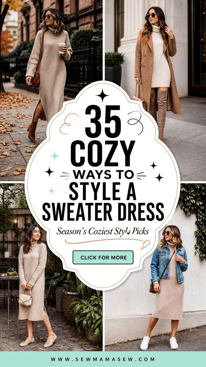 35 Cozy Ways How to Style a Sweater Dress This Season - 35 Cozy Ways: How to Style a Sweater Dress This Season