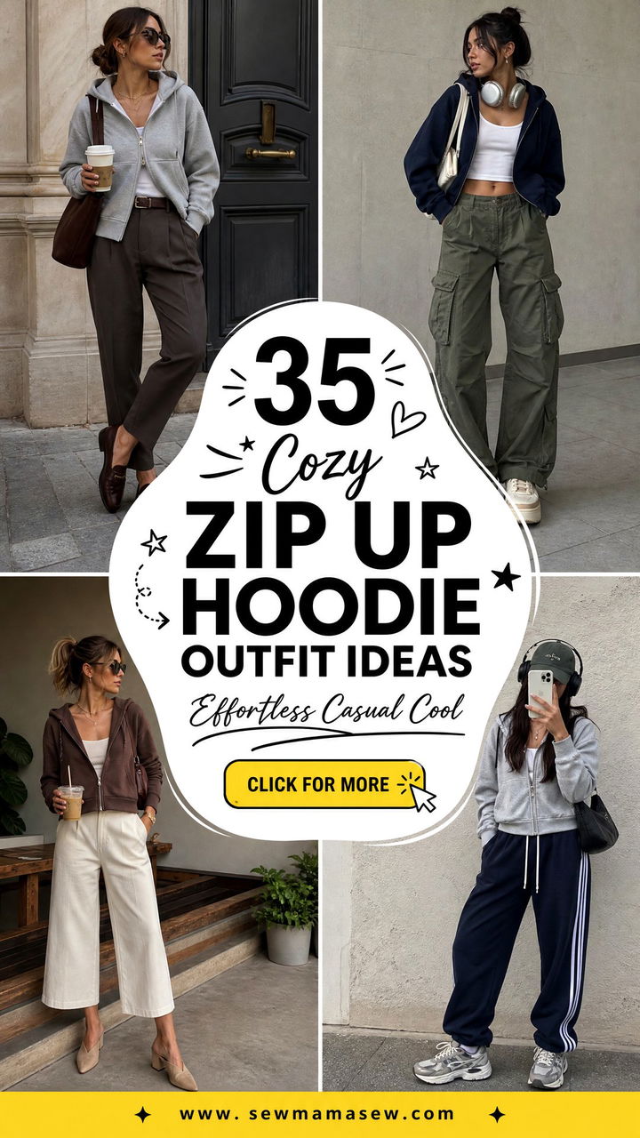 35 Cozy Zip Up Hoodie Outfit Ideas for Effortless Style - 35 Cozy Zip Up Hoodie Outfit Ideas for Effortless Style
