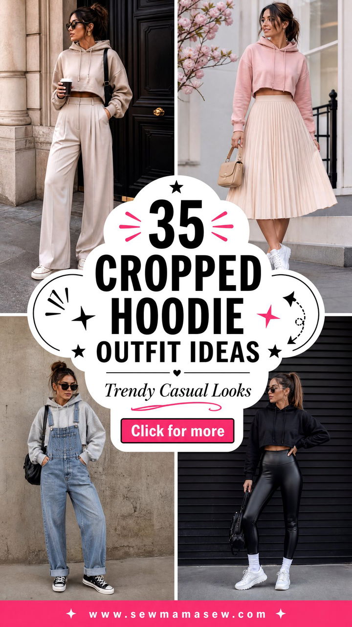 35 Cropped Hoodie Outfit Ideas for a Trendy Look - 35 Cropped Hoodie Outfit Ideas for a Trendy Look