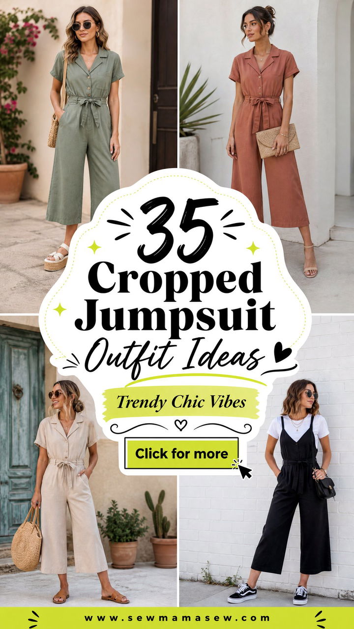 35 Cropped Jumpsuit Outfit Ideas for Trendy Style - 35 Cropped Jumpsuit Outfit Ideas for Trendy Style