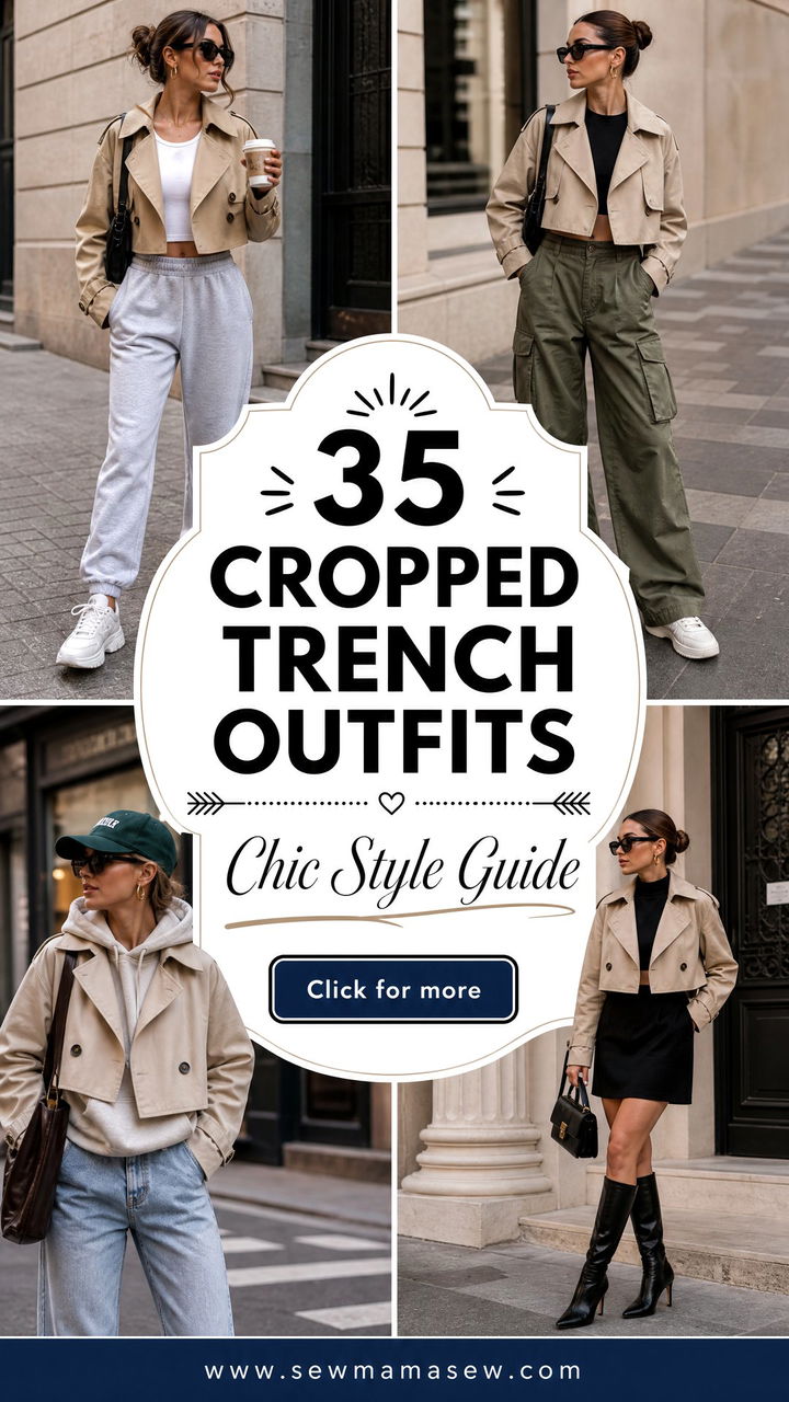35 Cropped Trench Outfits for Women Chic Style Guide - 35 Cropped Trench Outfits for Women: Chic Style Guide